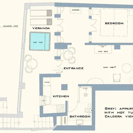 Apartment Golden Grey Goose