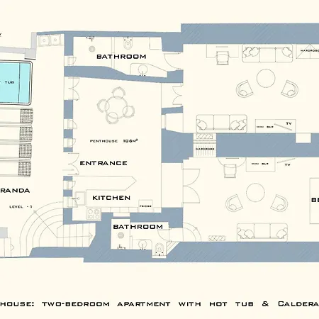 Golden Grey Goose Apartment Fira (Santorini)